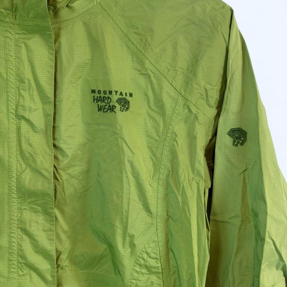 Mountain Hardwear Dry.Q Women's Size S Green Rain Jacket Zipup Ski Hiking - Picture 2 of 8